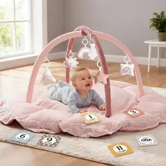 BEBE - Gimnasio Bebé 5en1 Mallify Alfombra Plush Juguetes Sensoriales