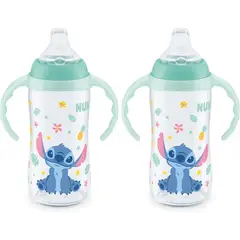 NUK - Vaso Entrenador 296ml Disney Stitch Pico Suave 2 Pack
