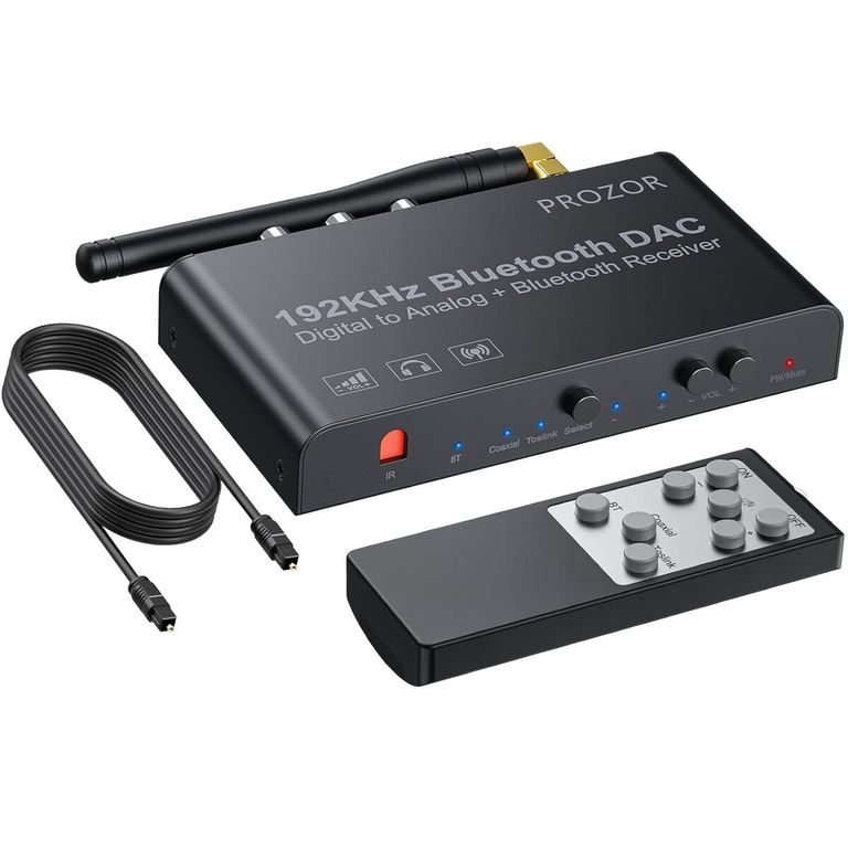 GENERICO Conversor DAC PROZOR Bluetooth 5.0 192kHz óptico RCA