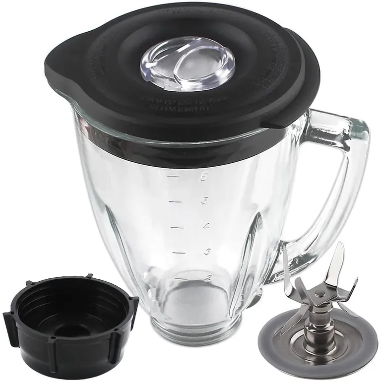 GENERICO Vaso Vidrio 6 Tazas con Cuchilla para Oster Estándar