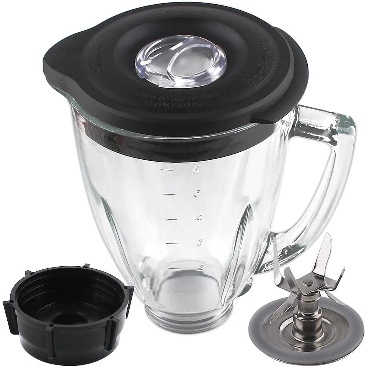 GENERICO - Vaso Vidrio 6 Tazas con Cuchilla para Oster Estándar
