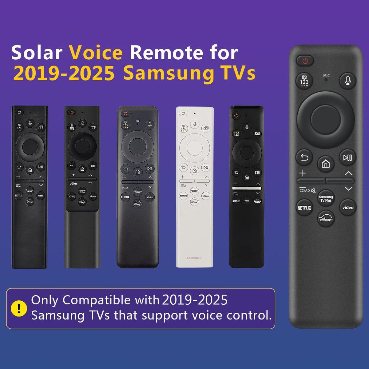 SAMSUNG - Control Remoto Recargable Samsung Smart TV 20192025 USBC
