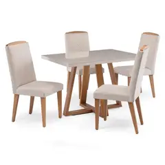 DECOCASA - Juego de Comedor Mara 4 Sillas Daisy