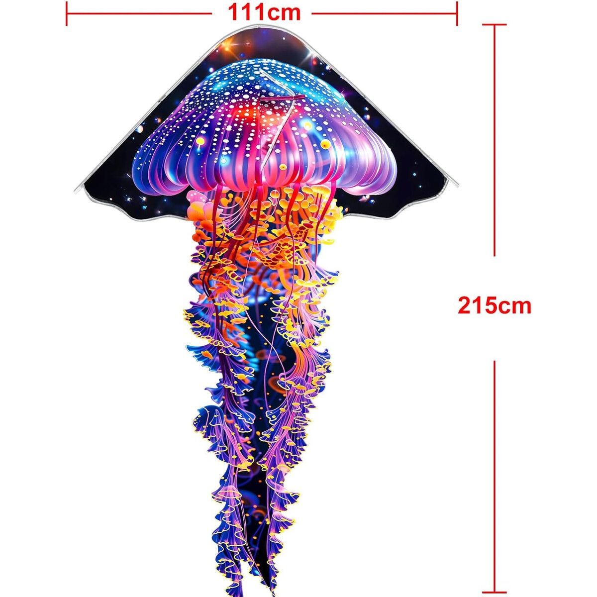KITE - Cometa HENGDA KITE Medusa 110x213cm Niños Principiantes