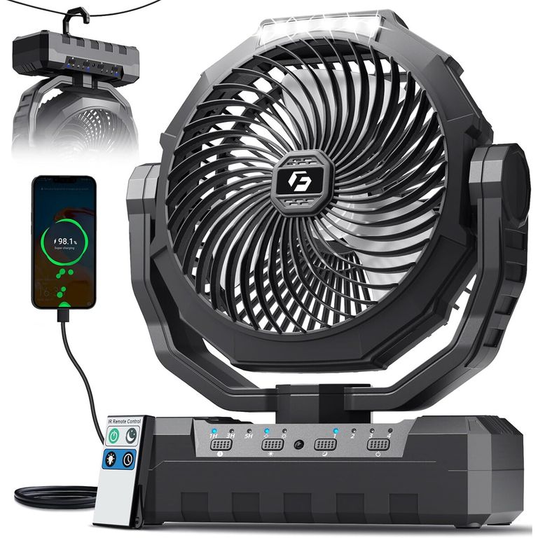 GENERICO Ventilador Camping FRIZCOL 24000mAh Recargable LED Control
