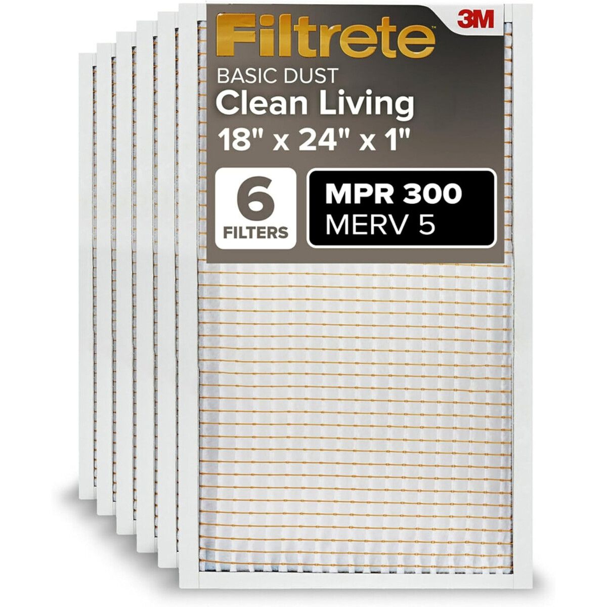 MPR - Filtro Aire Filtrete 18x24x1 MPR 300 MERV 5 6 Unid