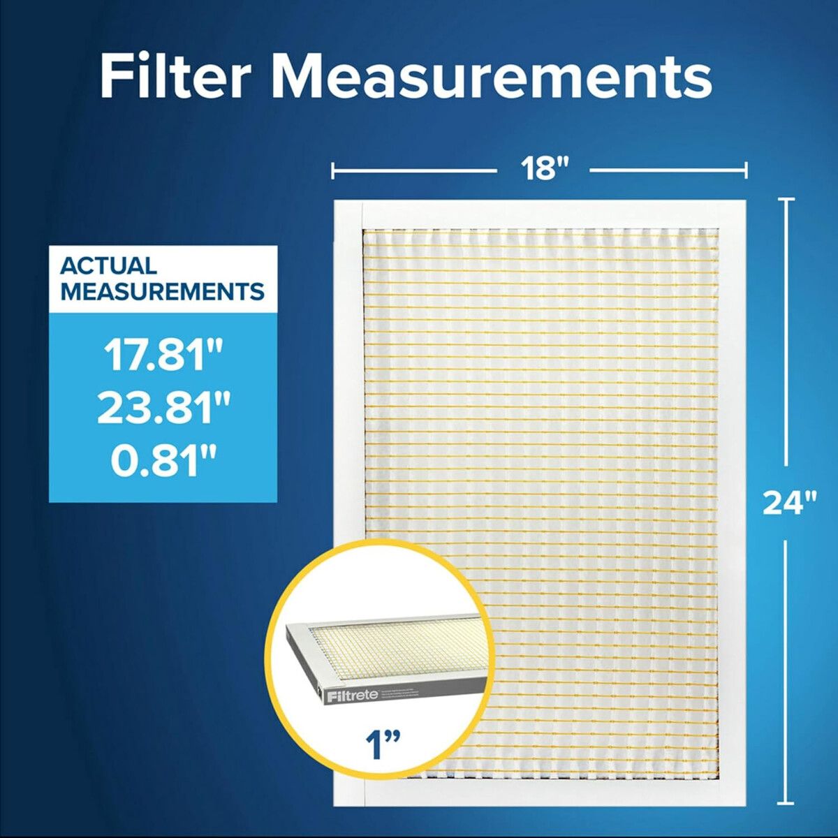 MPR - Filtro Aire Filtrete 18x24x1 MPR 300 MERV 5 6 Unid