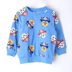 PAW PATROL - Polerón Cerrado Niño Full Print Azul