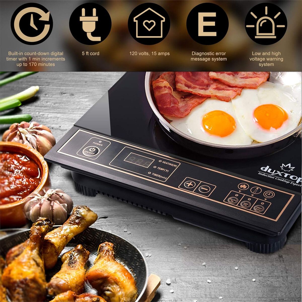 GENERICO - Cocina Inducción Duxtop 1800W Portátil Timer Digital