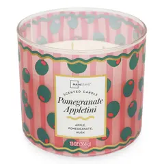 AROMATICA - Vela Aromática Mainstays 3 Pabilos Pomegranate Appletini 368g