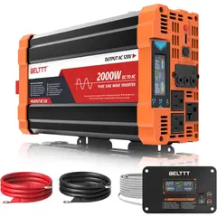 PURE - Inversor Onda Puré BELTTT 2000W 12V a 120V LCD