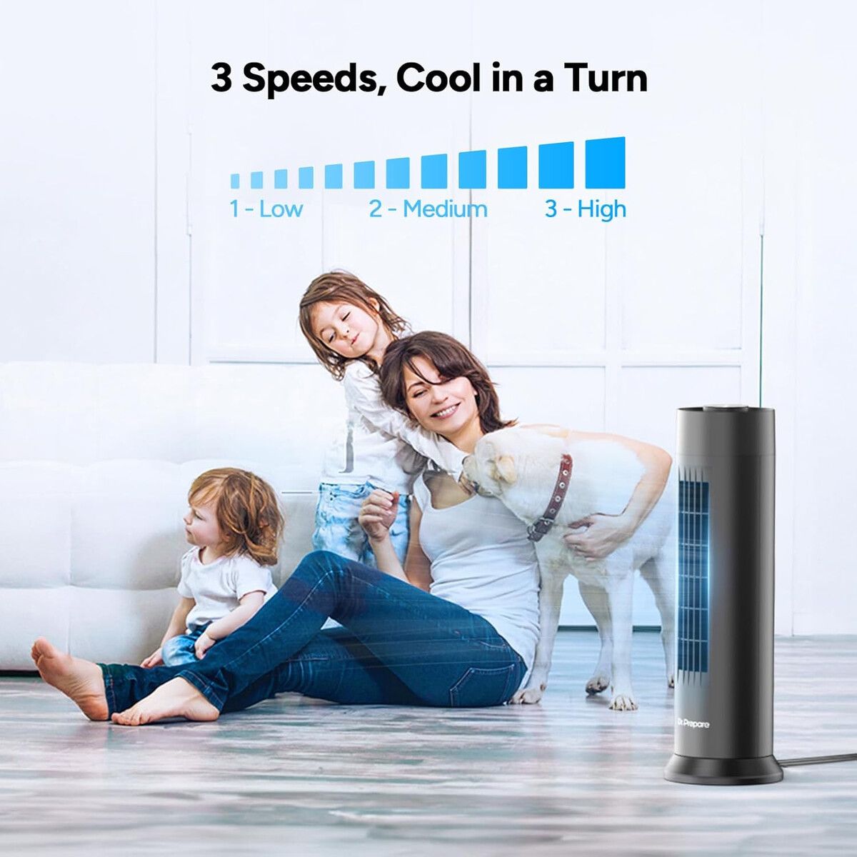 DR - Ventilador Torre DR.PREPARE CF11 16 3 Velocidades 80a Oscilante 28dB