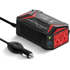 PURE - Inversor BESTEK 300W Onda Puré 12V a 110V QC PD 2 USB