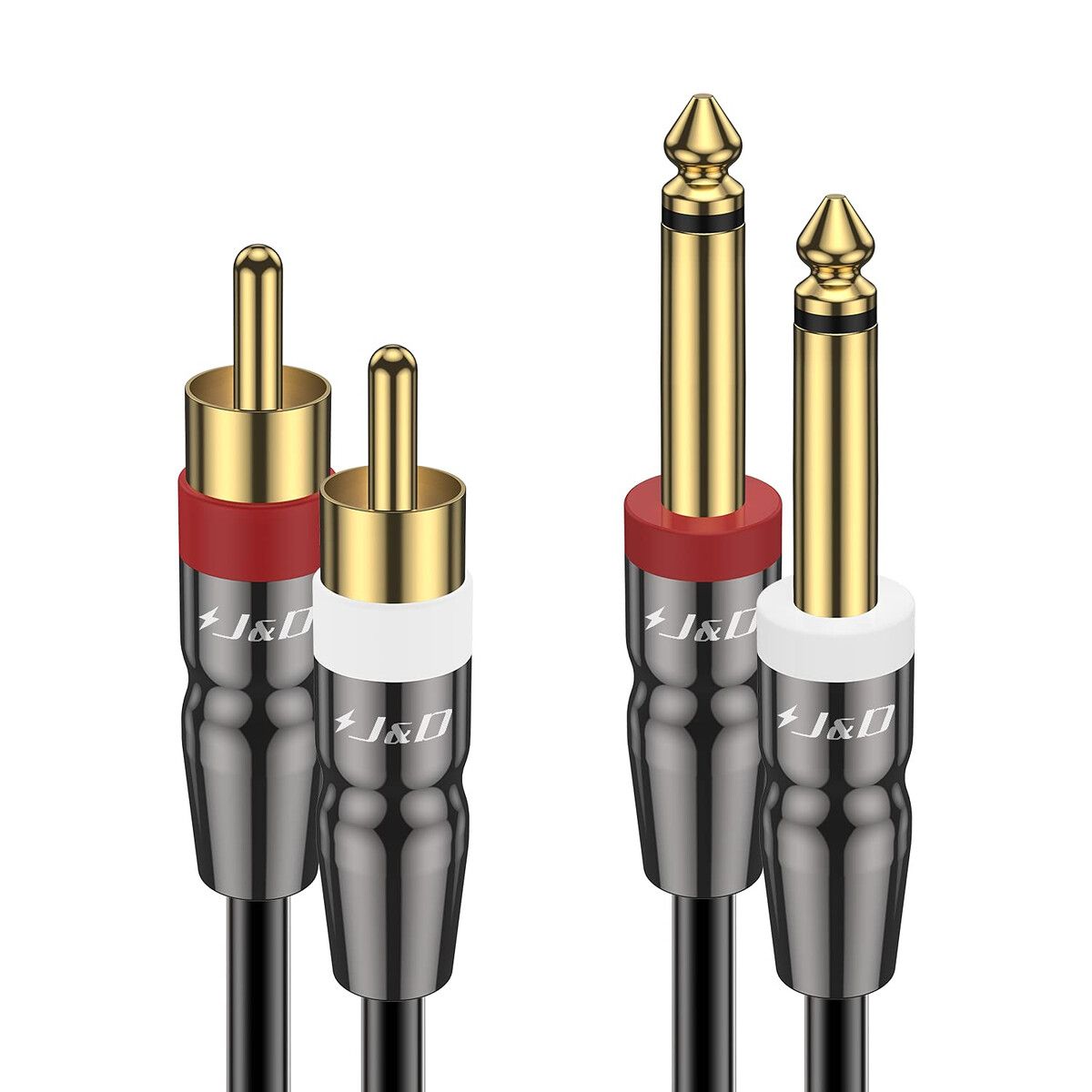 GENERICO - Cable JD Dual 14 TS a Dual RCA 15ft Alta Resistencia
