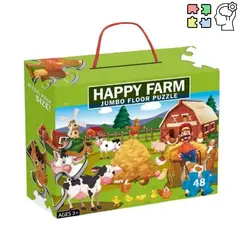 GENERICO - Rompecabeza-Puzzle Jumbo Infantil Granja 48 Piezas Grandes 3 Años+