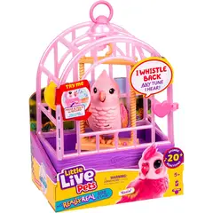 LITTLE LIVE PETS - Juguete Pajaro Parlante Jaula Rosie Interactivo