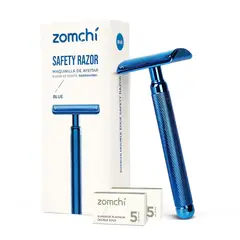 GENERICO - Máquina de Afeitar ZOMCHI Azul Doble Filo 10 Cuchillas
