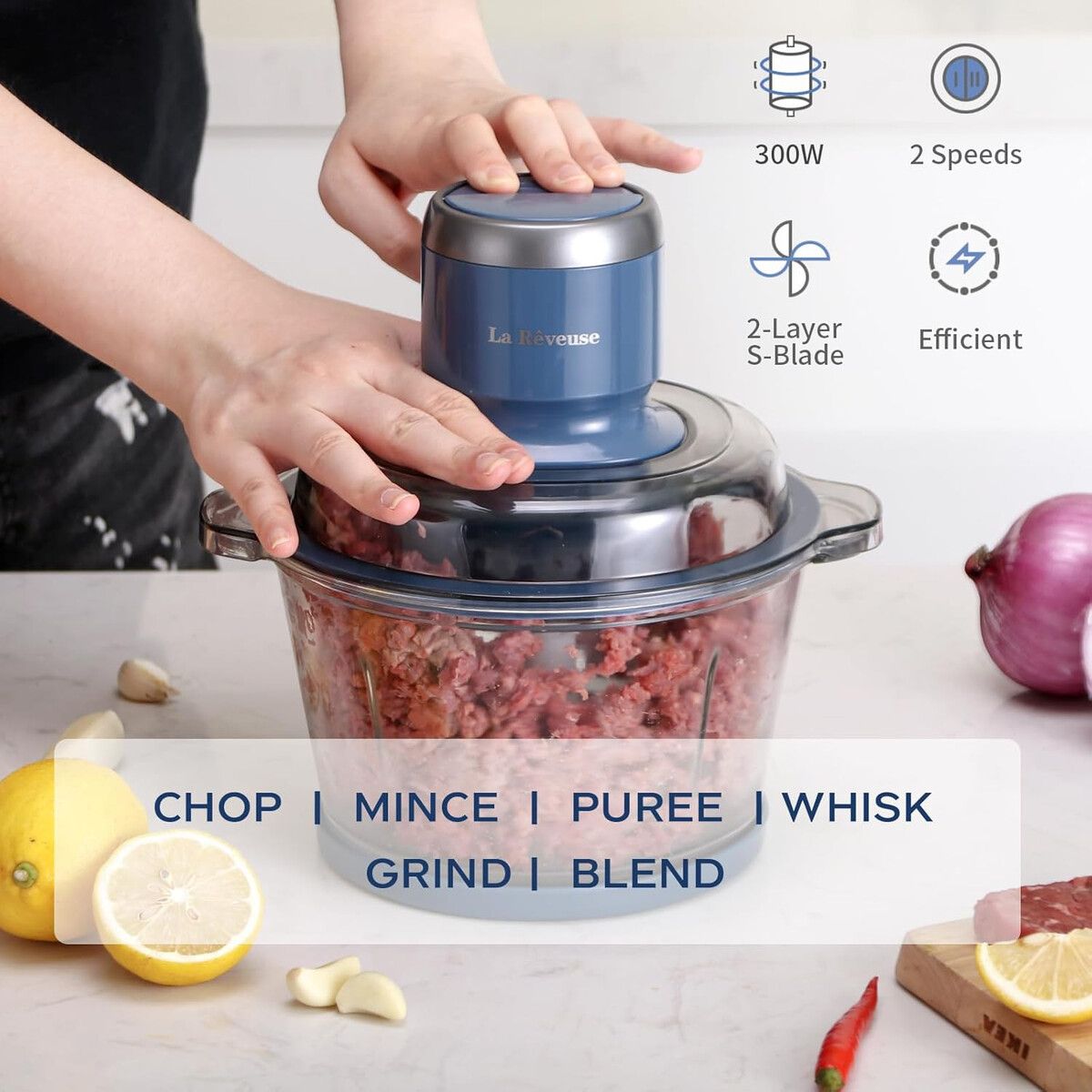 GENERICO - Procesador de Alimentos La Reveuse 7 Tazas 300W Vidrio