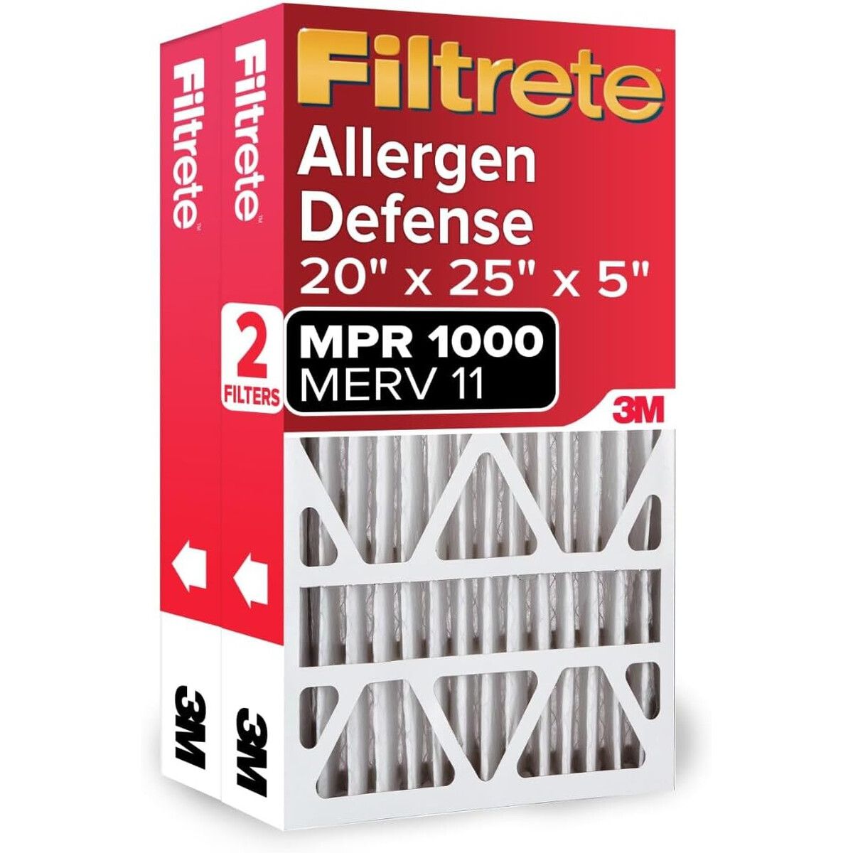 MPR - Filtro Aire Filtrete 20x25x5 MPR 1000 MERV 11 Pack 2