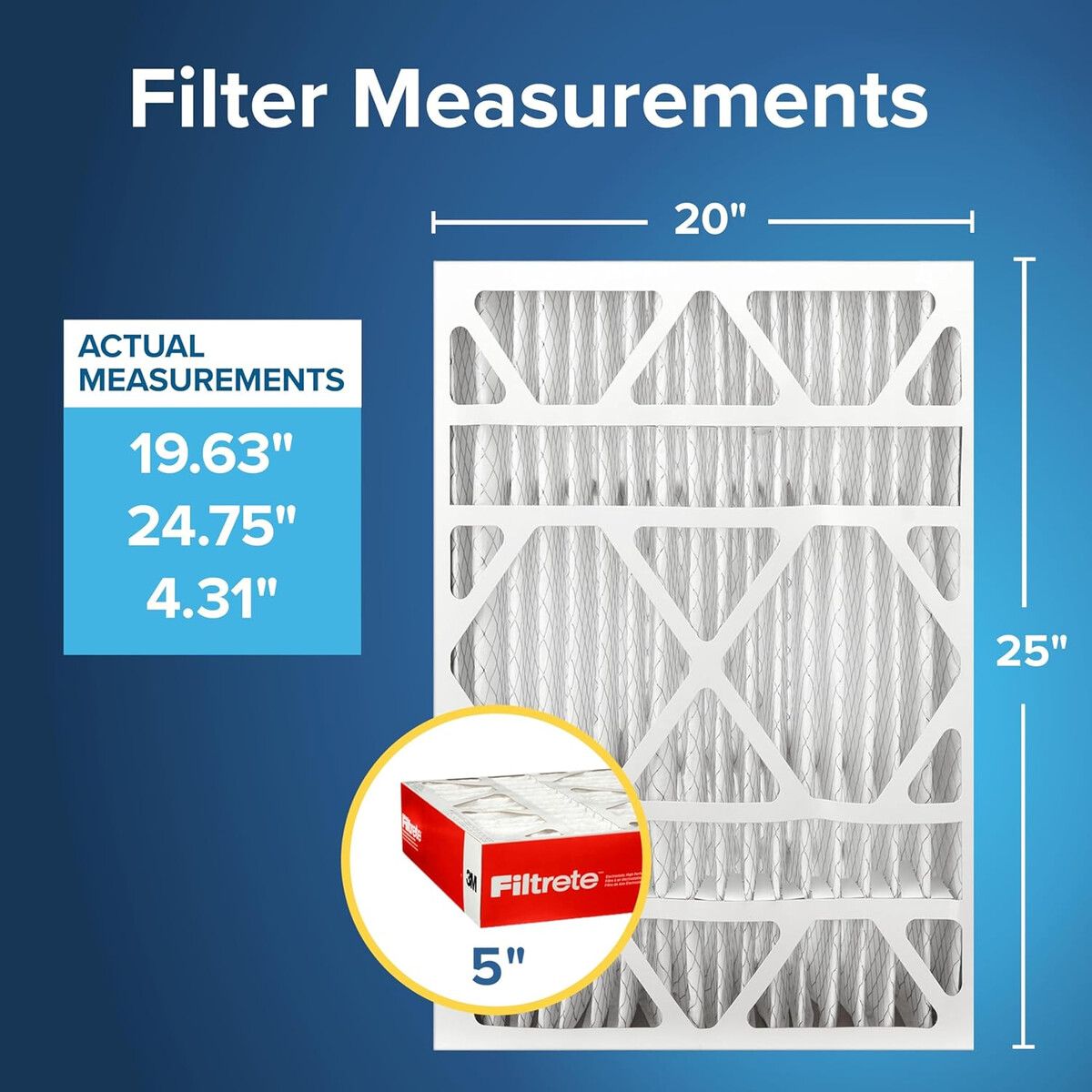 MPR - Filtro Aire Filtrete 20x25x5 MPR 1000 MERV 11 Pack 2