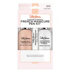 SALLY HANSEN - Kit Manicura Francesa Diamond Strength 3 Pzs