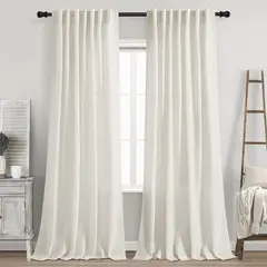 LINO - Cortinas Nanspring 2 Paneles 90 Pulgadas Natural