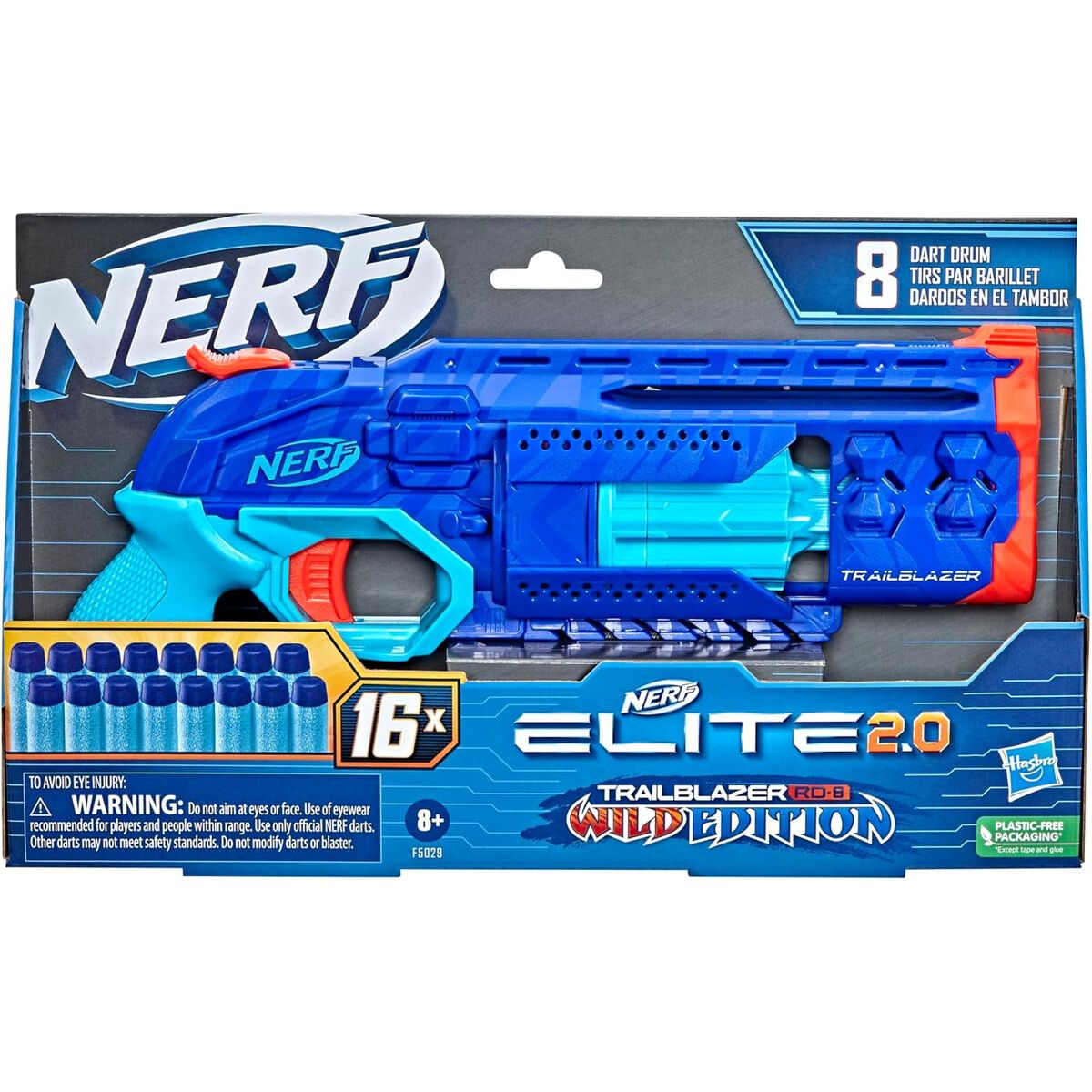 BLASTER - Blaster Nerf Elite 2.0 Trailblazer RD8 Wild Edition 8 Dardos