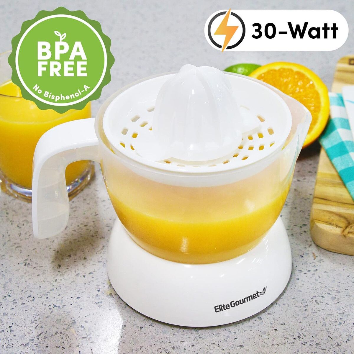 ELITE - Exprimidor Eléctrico Elite Gourmet ETS411 30W 16oz BPAFree