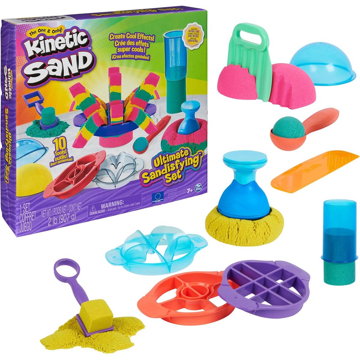 KINETIC SAND - Kinetic Sand Set Ultimate Sandisfying 907g 10 Herramientas