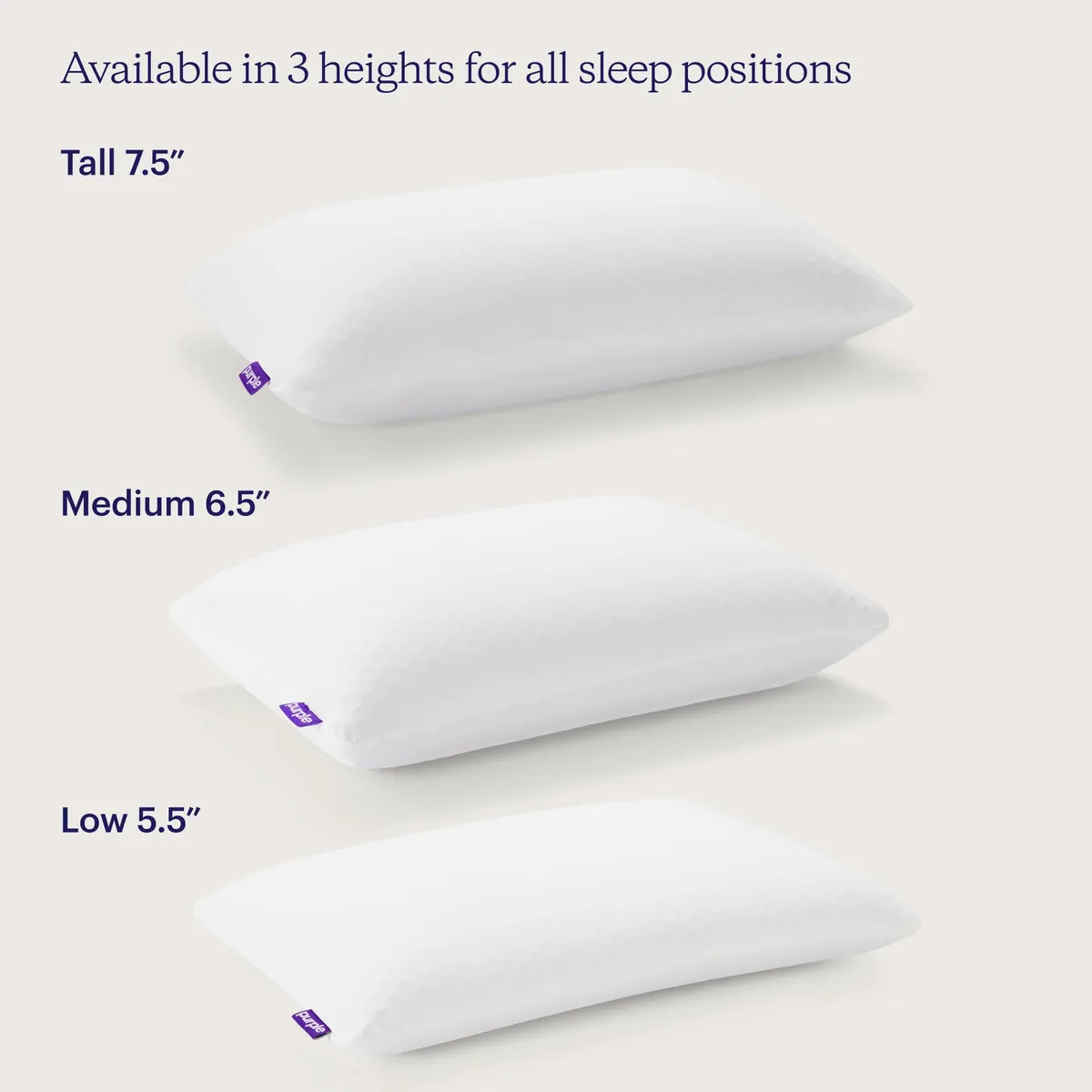 HARMONY - Almohada Purple Harmony Standard Tall 7.5in Latex Espuma