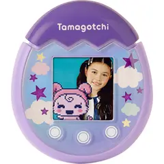 BANDAI - Tamagotchi Pix Sky Purple Mascota Virtual LCD Cámara