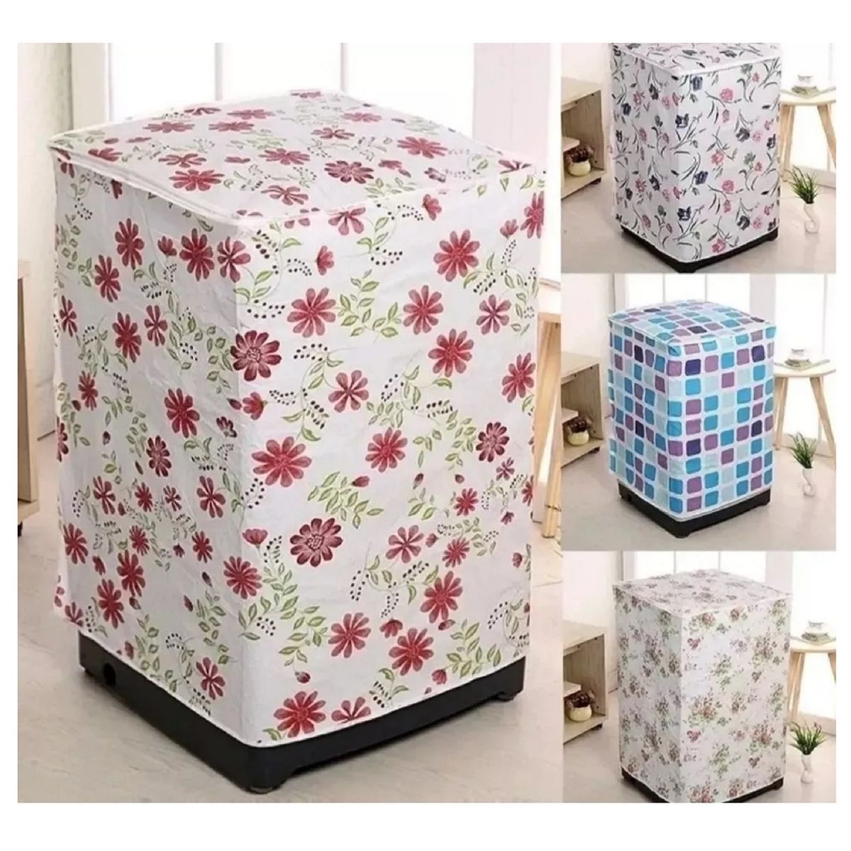 GENERICO - Funda Protectora Lavadora Impermeable 56 x 54 x 86 cm Cubre Polvo