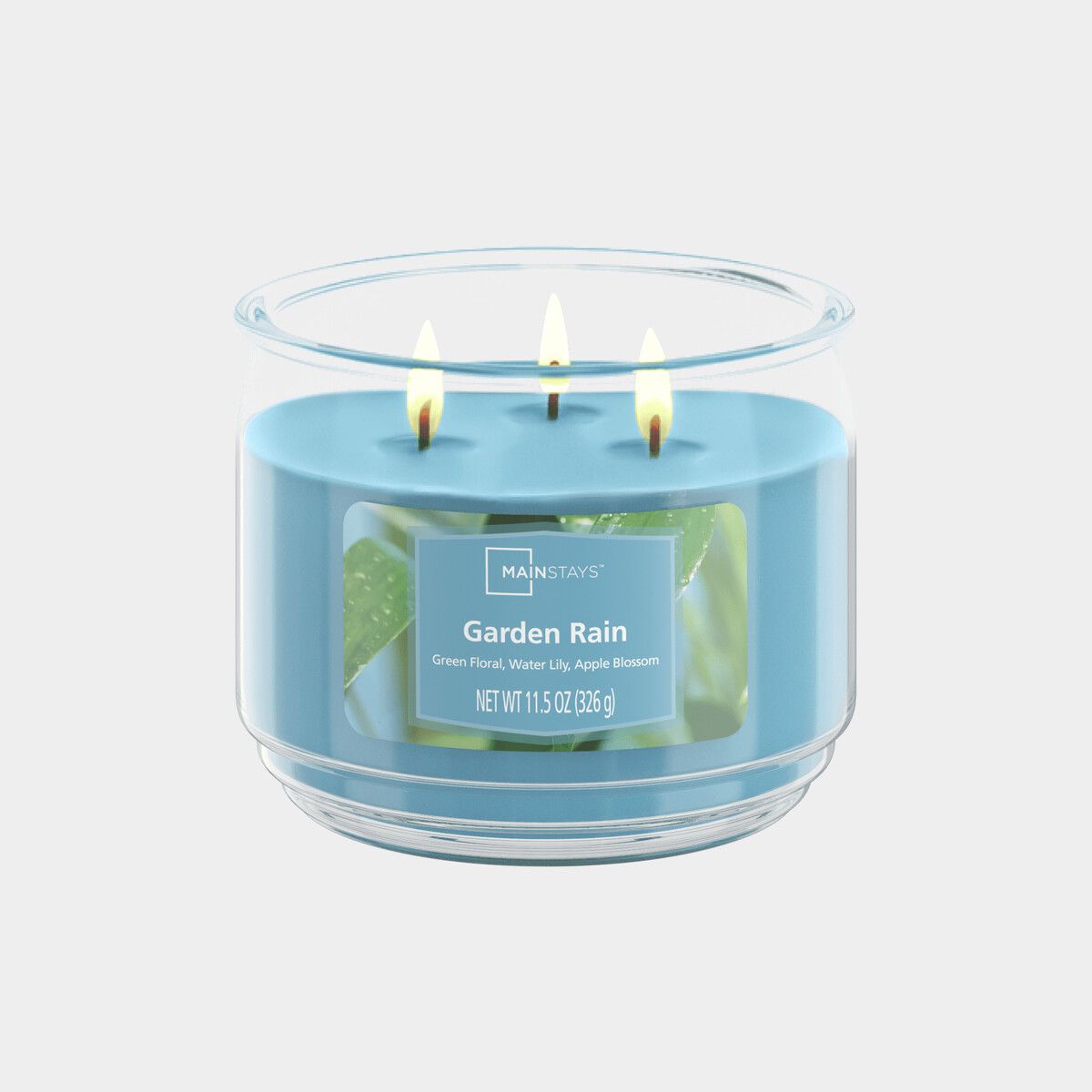AROMATICA - Vela Aromática Mainstays 3 Mechas Garden Rain 326g