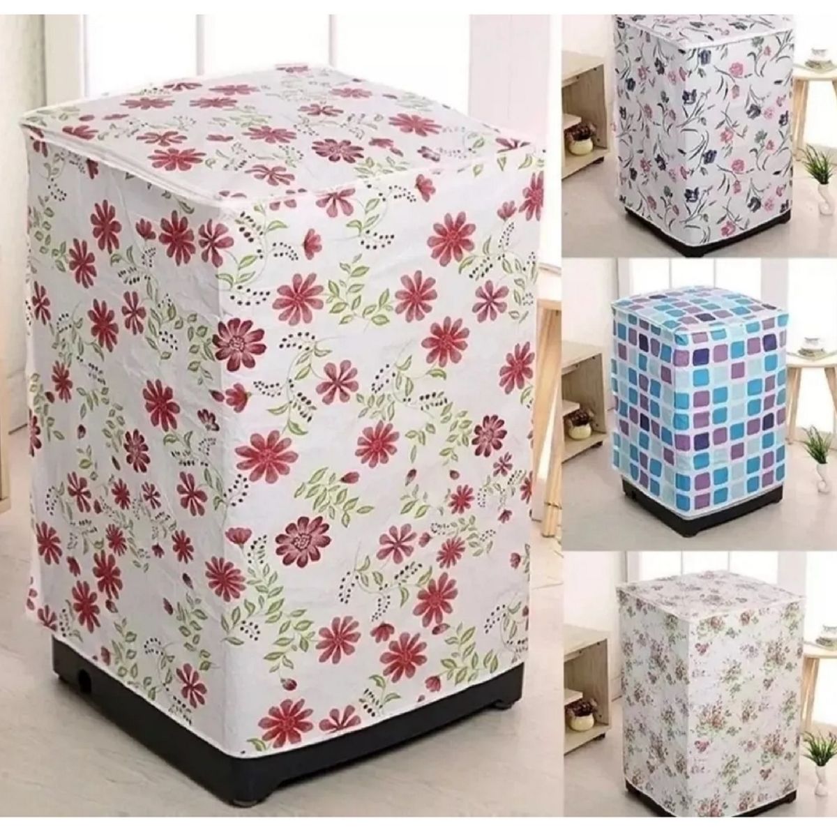 GENERICO - Funda Protectora Lavadora Impermeable 56 x 54 x 86 cm Cubre Polvo