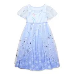 DISNEY - Camisan Frozen Niña 5T Azul Copo de Nieve