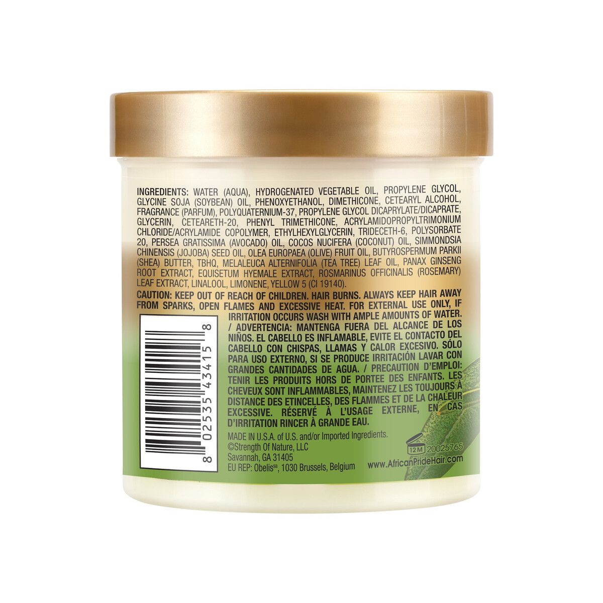 AFRICAN PRIDE - Acondicionador LeaveIn African Pride Olive Miracle 425g Sin Parabenos