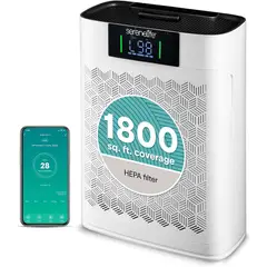 SERENELIFE - Purificador de Aire HEPA WiFi 1800fta Filtro Smart