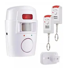 UNIVERSAL - Alarma Sirena Con Sensor De Movimiento 2 Controles 105 Db