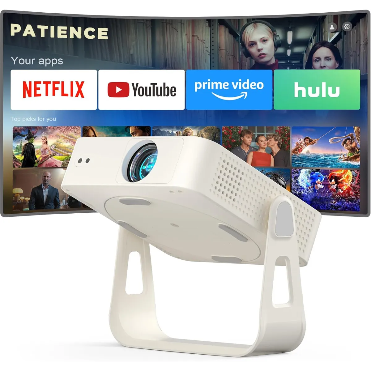 1800 - Proyector XuanPad Q5 4K Mini 1800 ANSI Autoenfoque WiFi