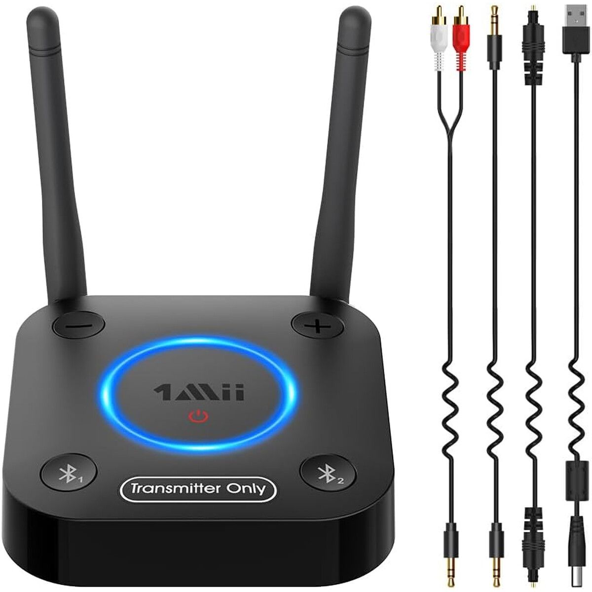 1MII - Transmisor Bluetooth 1Mii B06TX TV 5.3 Doble Antena aptX