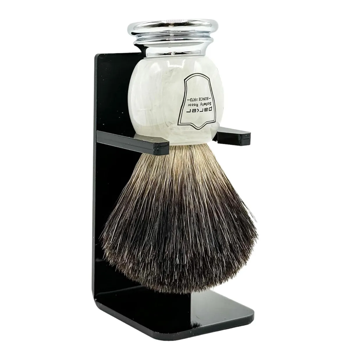 PARKER - Brocha de Afeitar Parker 100 Black Badger 22mm Mango Marfil