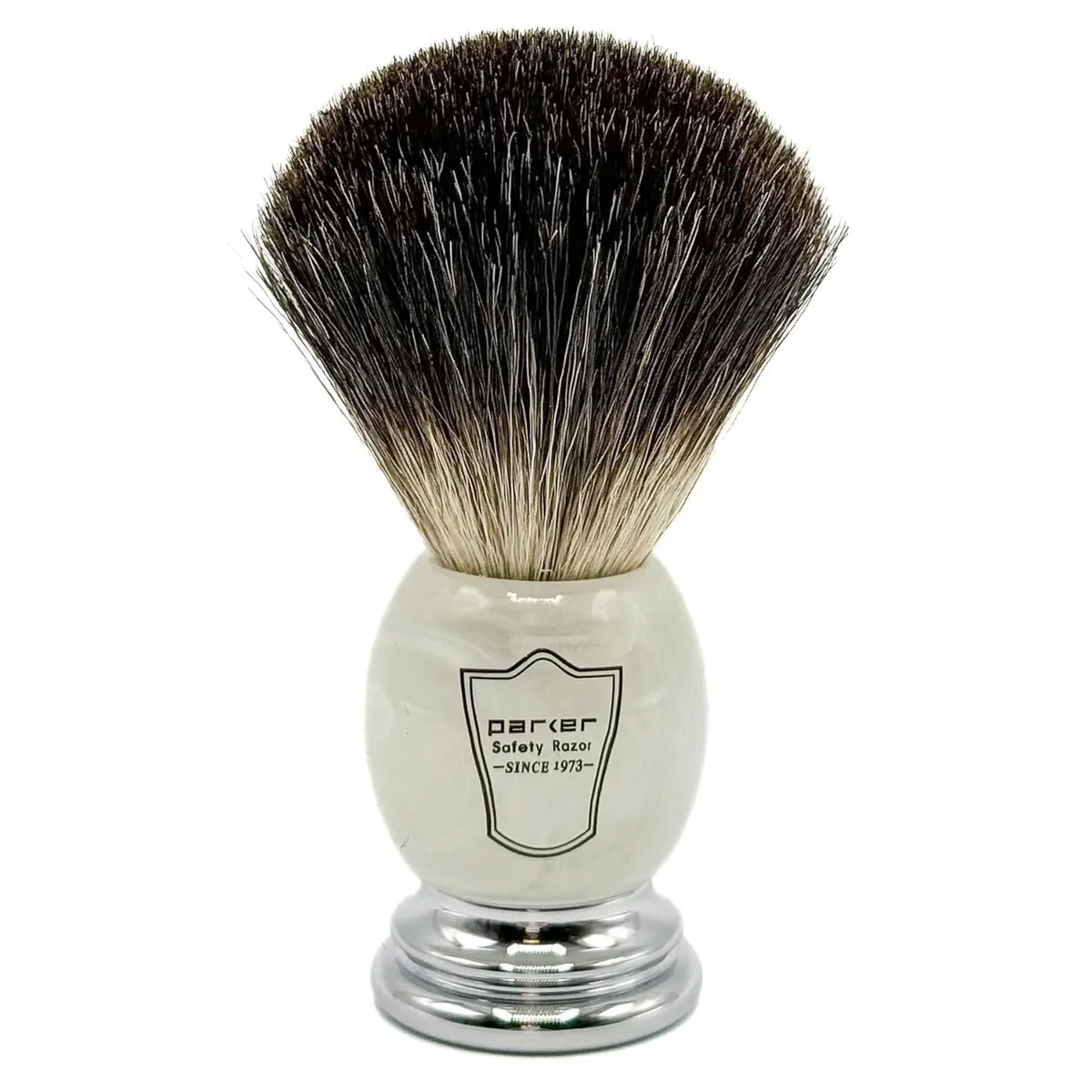 PARKER - Brocha de Afeitar Parker 100 Black Badger 22mm Mango Marfil