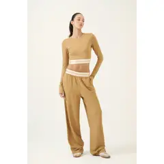 COLCCI - Pantalón Wide Leg con Cintura Elástica Sport