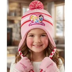 NSCOMPANY - Gorro Y Guantes Para Niñas diseño de princesas De 3 A 10 Años