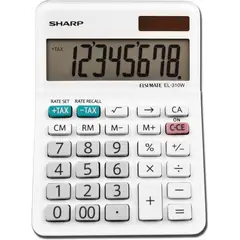 SHARP - Calculadora EL310WB Blanca LCD 3.38x4.75x1cm