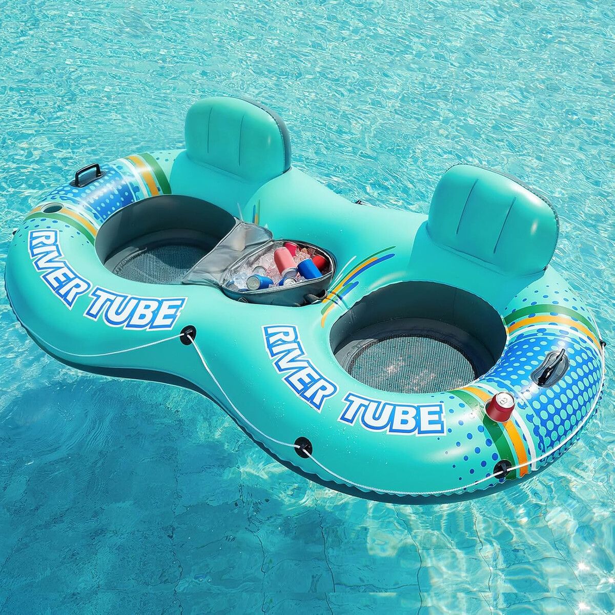 BOYA - Jasonwell Boya Inflable 2 Personas con Cooler