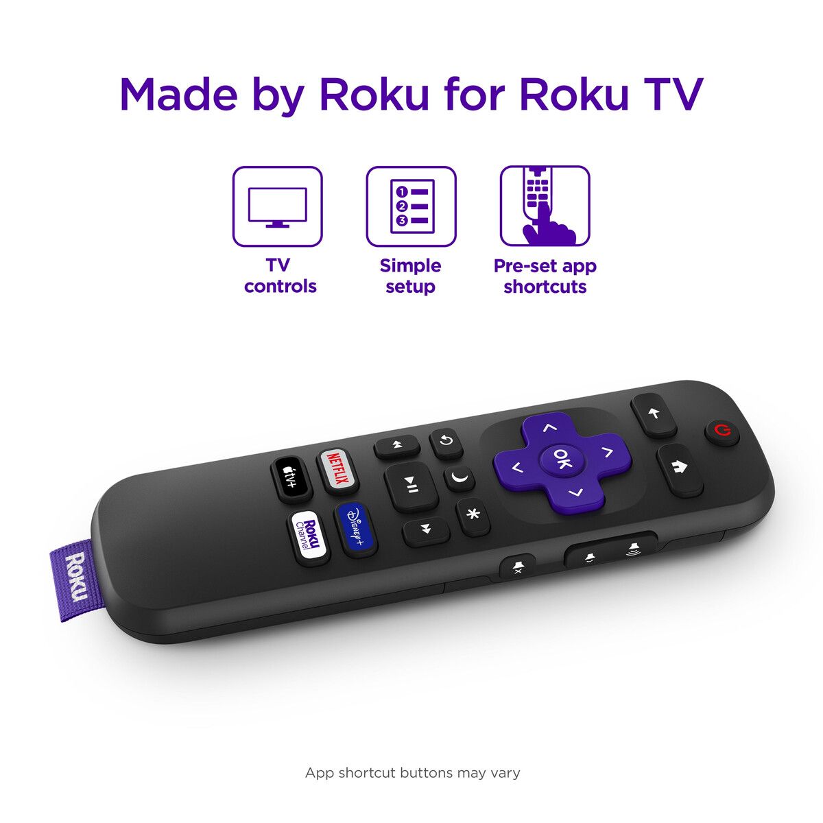 ROKU - Control remoto Roku para Roku TV compatible