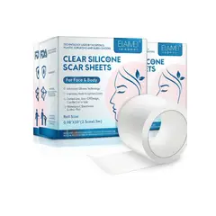 GENERICO - 2 parches de silicona para cicatrices de rostro y cuerpo