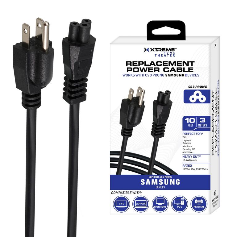 XTREME Cable de Poder 3 Patas 3m C5 Compatible Samsung