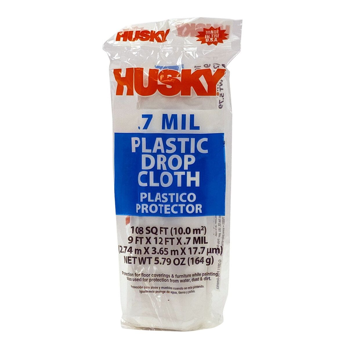 HUSKY - Protector Plástico Husky 0.7 Mil Claro 2.74x3.65m